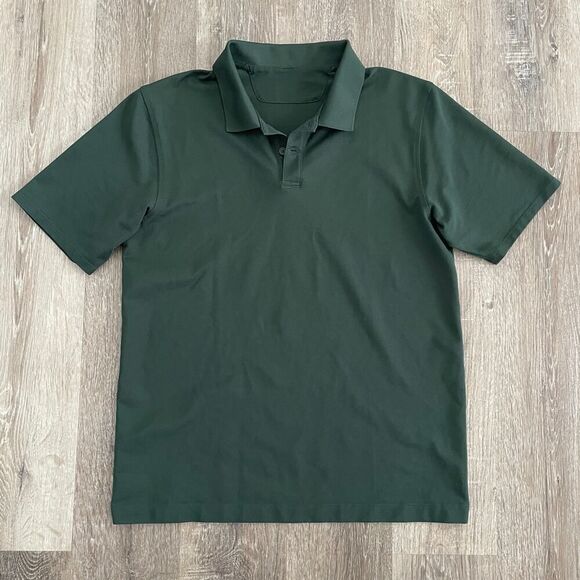 Lululemon Men’s Evolution Short Sleeve Polo Shirt in Smoked Spruce - Picture 2 of 9
